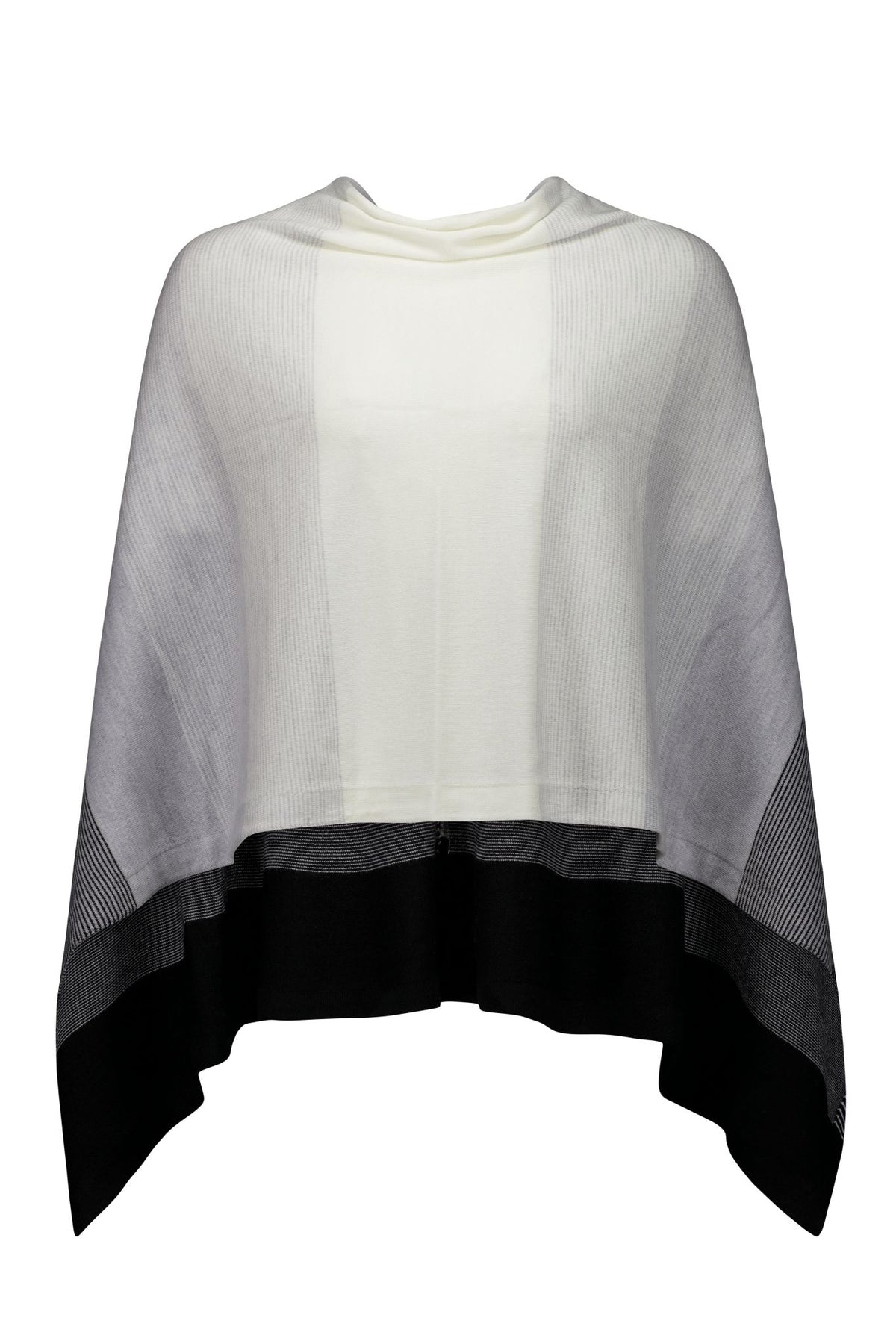 GRADUATED STRIPE PONCHO