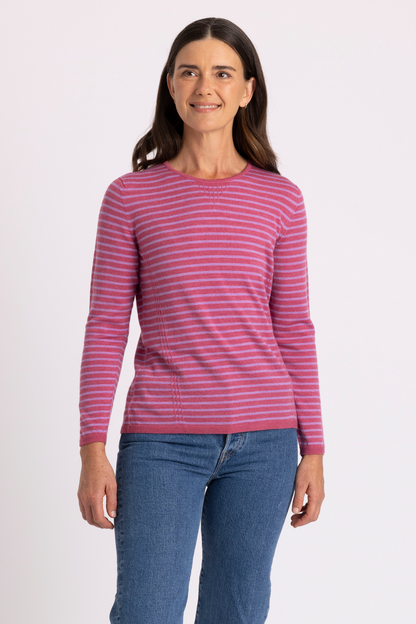 TUCK STITCH STRIPE JUMPER