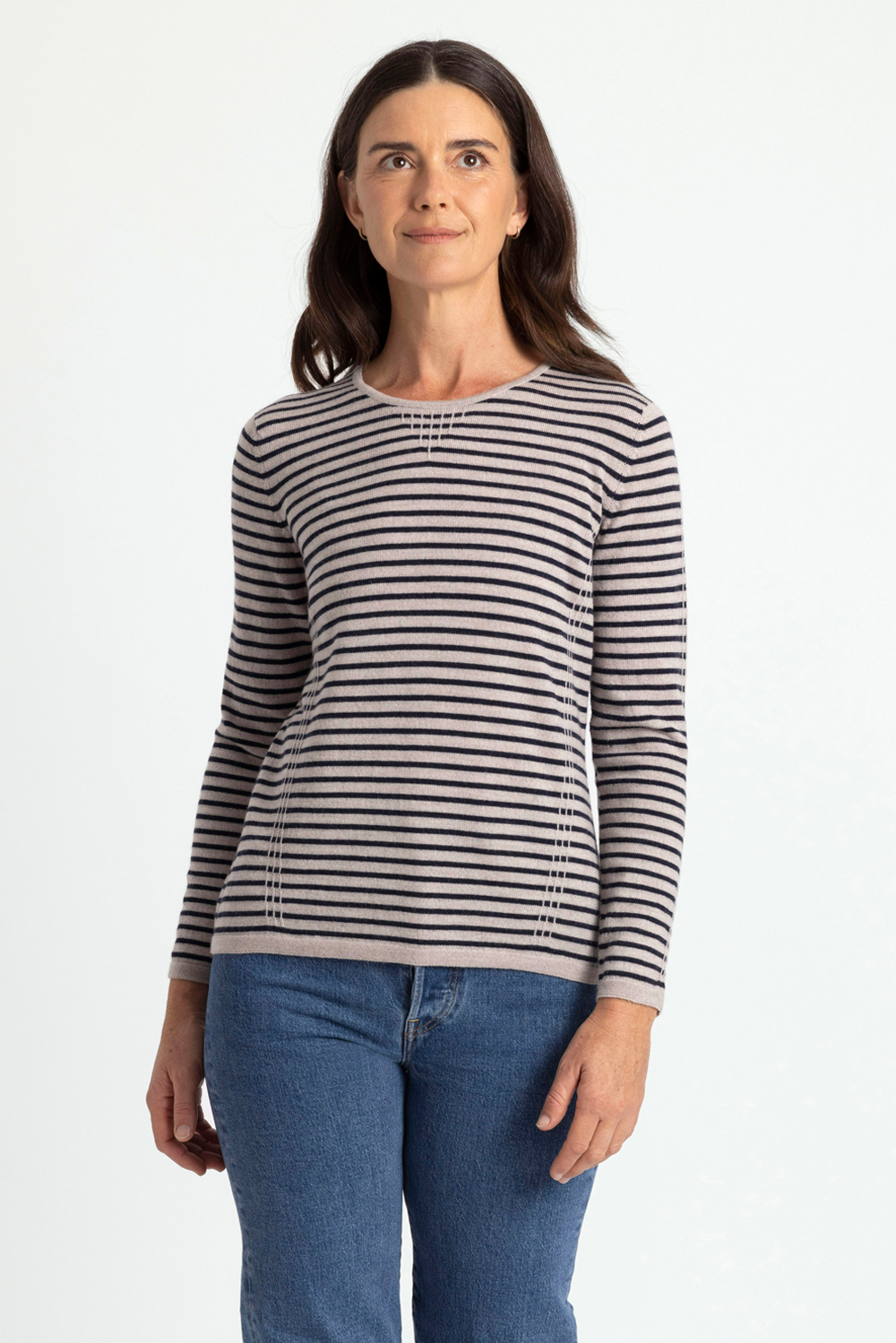 TUCK STITCH STRIPE JUMPER