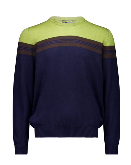 MEN'S  VARIEGATED CREW NECK JUMPER