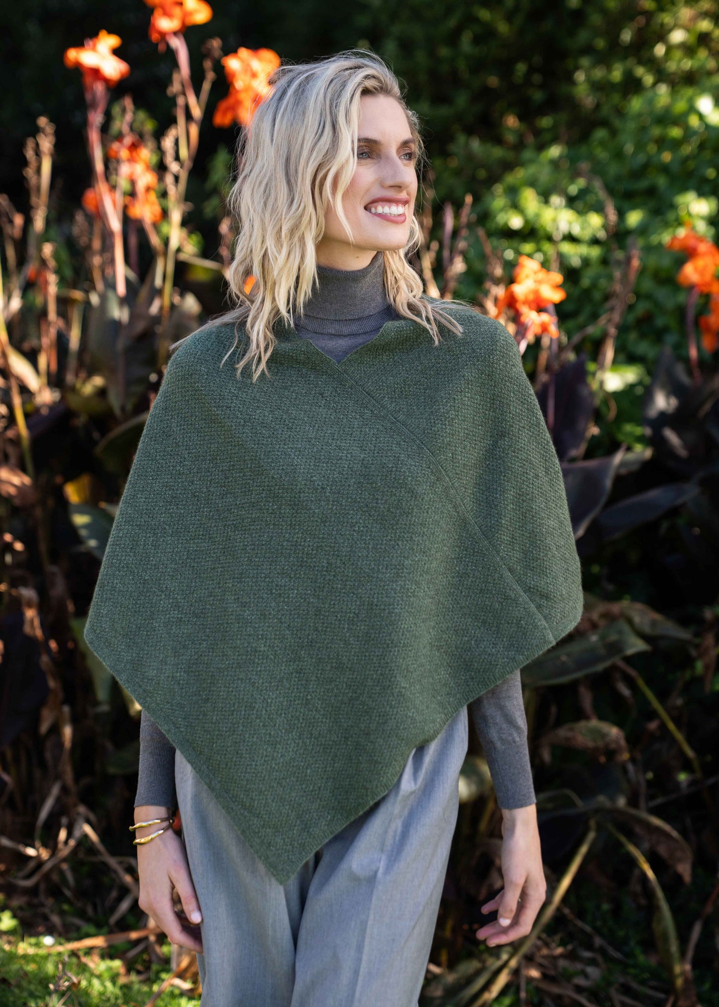 MOSS STITCH PONCHO
