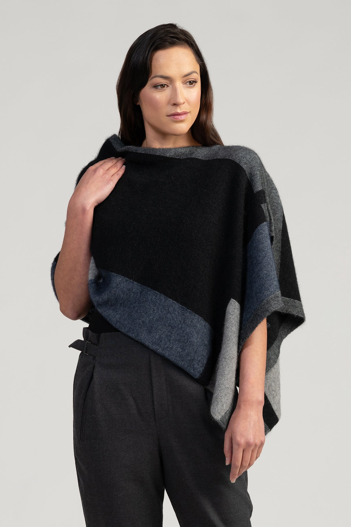 Merino clearance mink poncho