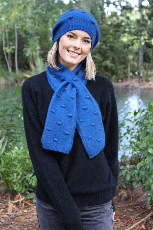 BOBBLE KEYHOLE SCARF