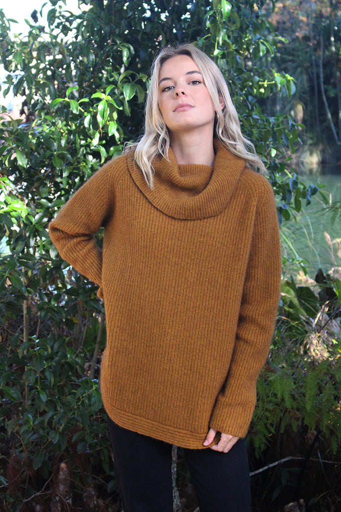 STRATUS COWL NECK JUMPER