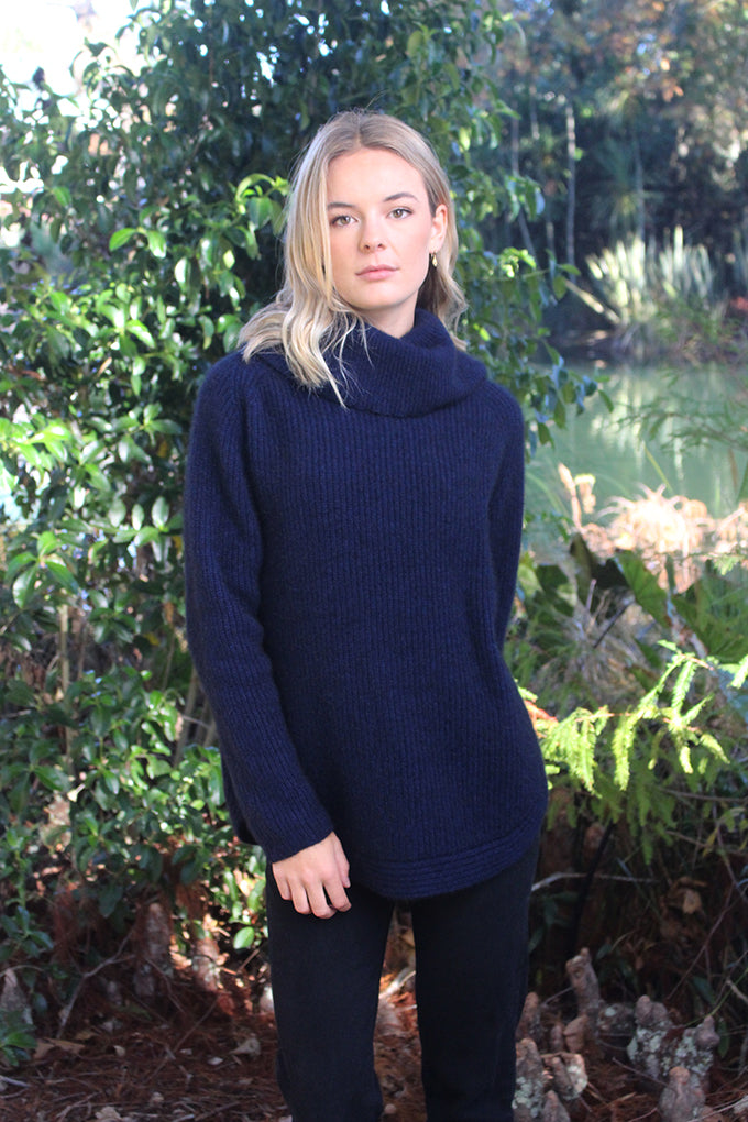 STRATUS COWL NECK JUMPER