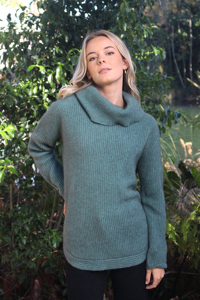 STRATUS COWL NECK JUMPER