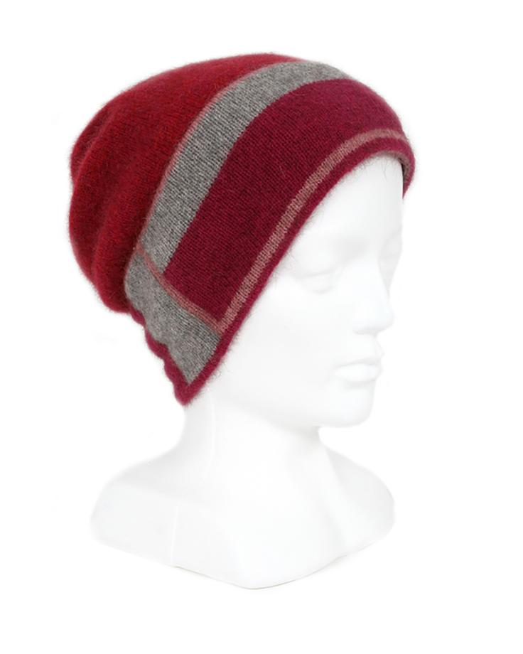 ACCENT STRIPE BEANIE - Woolshed Gallery