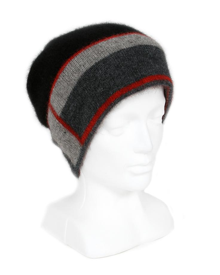 ACCENT STRIPE BEANIE - Woolshed Gallery