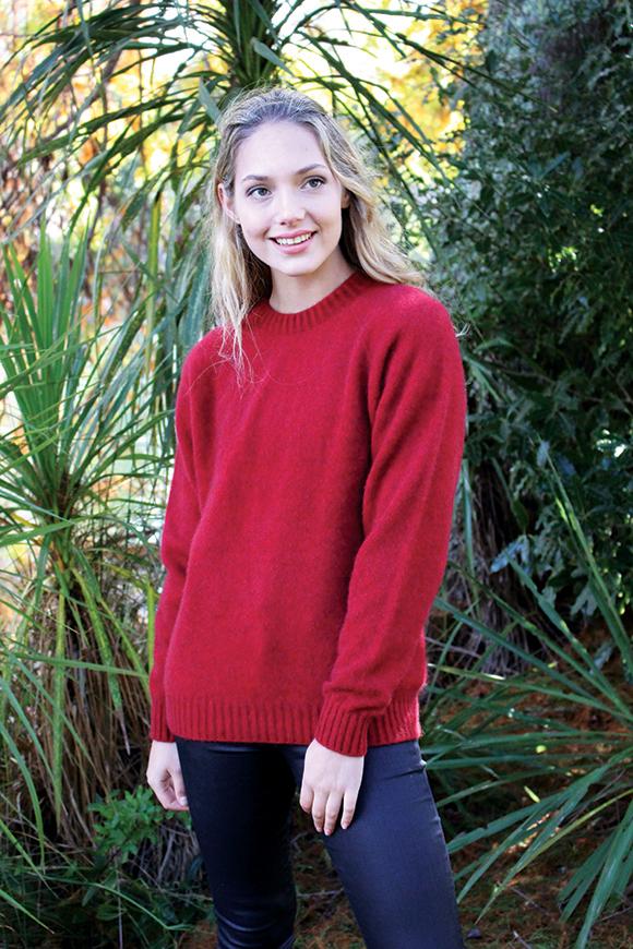 PLAIN CREW NECK JUMPER - Woolshed Gallery
