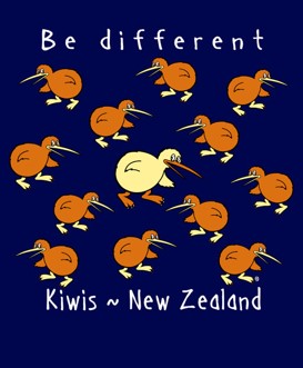 CHILDRENS TEE - BE DIFFERENT KIWIS