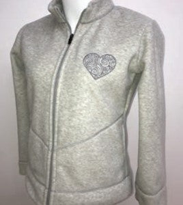 LADIES FLEECE JACKET - LOVEHEART