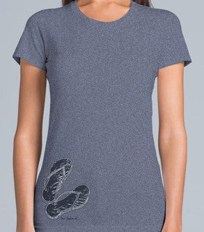 LADIES SCOOP NECK TEE JANDALS