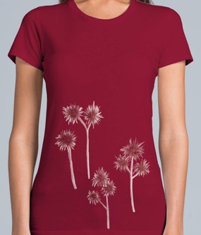 LADIES SCOOP NECK TEE - CABBAGE TREE