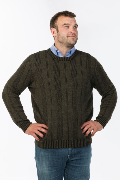 TWO TONED RIBBED SWEATER