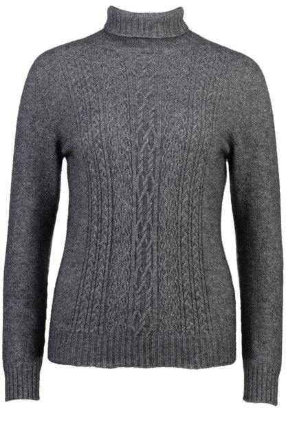 POLO NECK JERSEY WITH LACE DETAIL