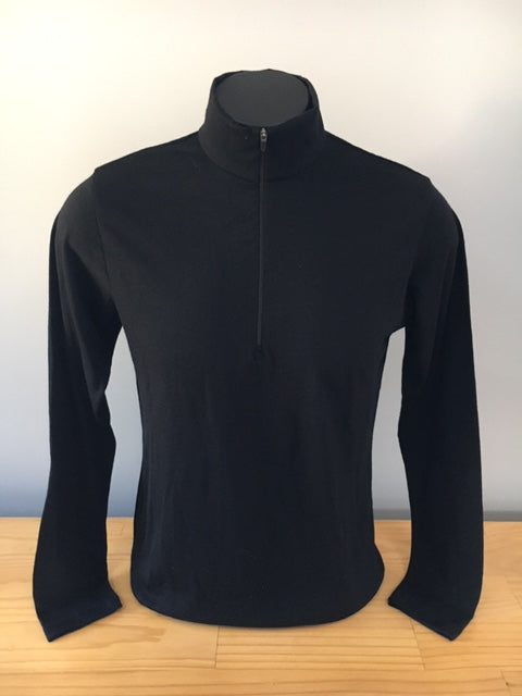 MENS MERINO ZIP NECK