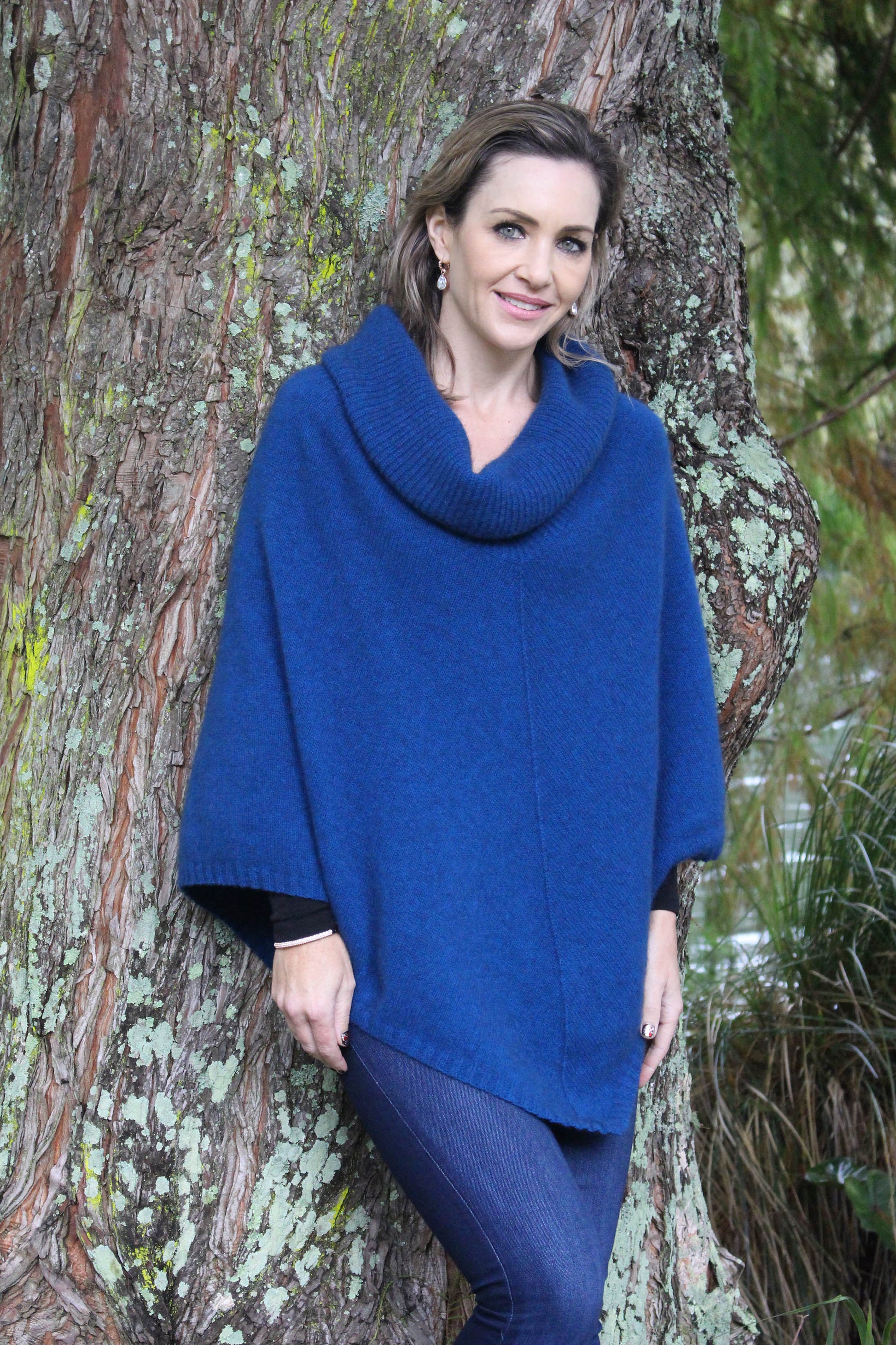 COWL NECK PONCHO - Woolshed Gallery